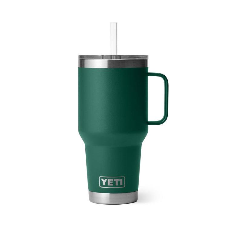 YETI Rambler Straw Mug 35 oz / 1 L black forest green