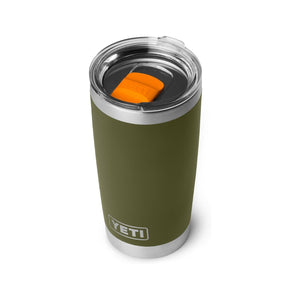 YETI Rambler Tumbler 20oz/591ml olive green/ king crab orange