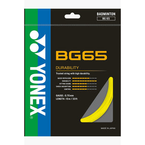 YONEX BG 65 Badminton String yellow