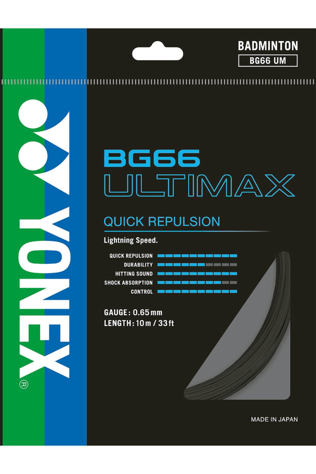 Yonex BG 66 Ultimax Badminton String Black