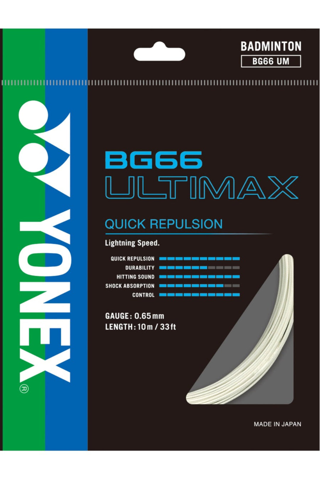 Yonex BG 66 Ultimax Badminton String White