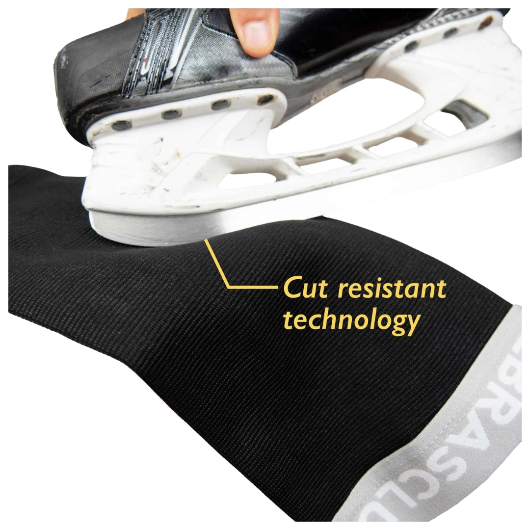 Zebrasclub Senior Referee Compression Shin Sleeve black