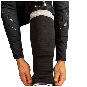 Zebrasclub Senior Referee Compression Shin Sleeve black