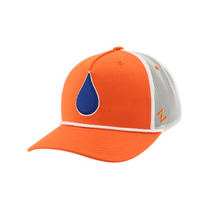 Zephyr Men's NHL Oil Drop Cargo Rope Hat orange white
