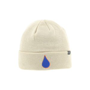 Zephyr Men's NHL Oil Drop Cuffed Beanie Knit Toque stone cream white