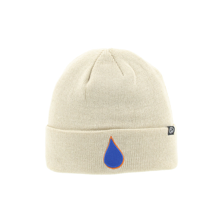 Zephyr Men's NHL Oil Drop Cuffed Beanie Knit Toque stone cream white