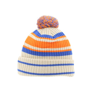 Zephyr Mens' NHL Oil Paramount Cuffed Pom Knit Toque Stone/Orange