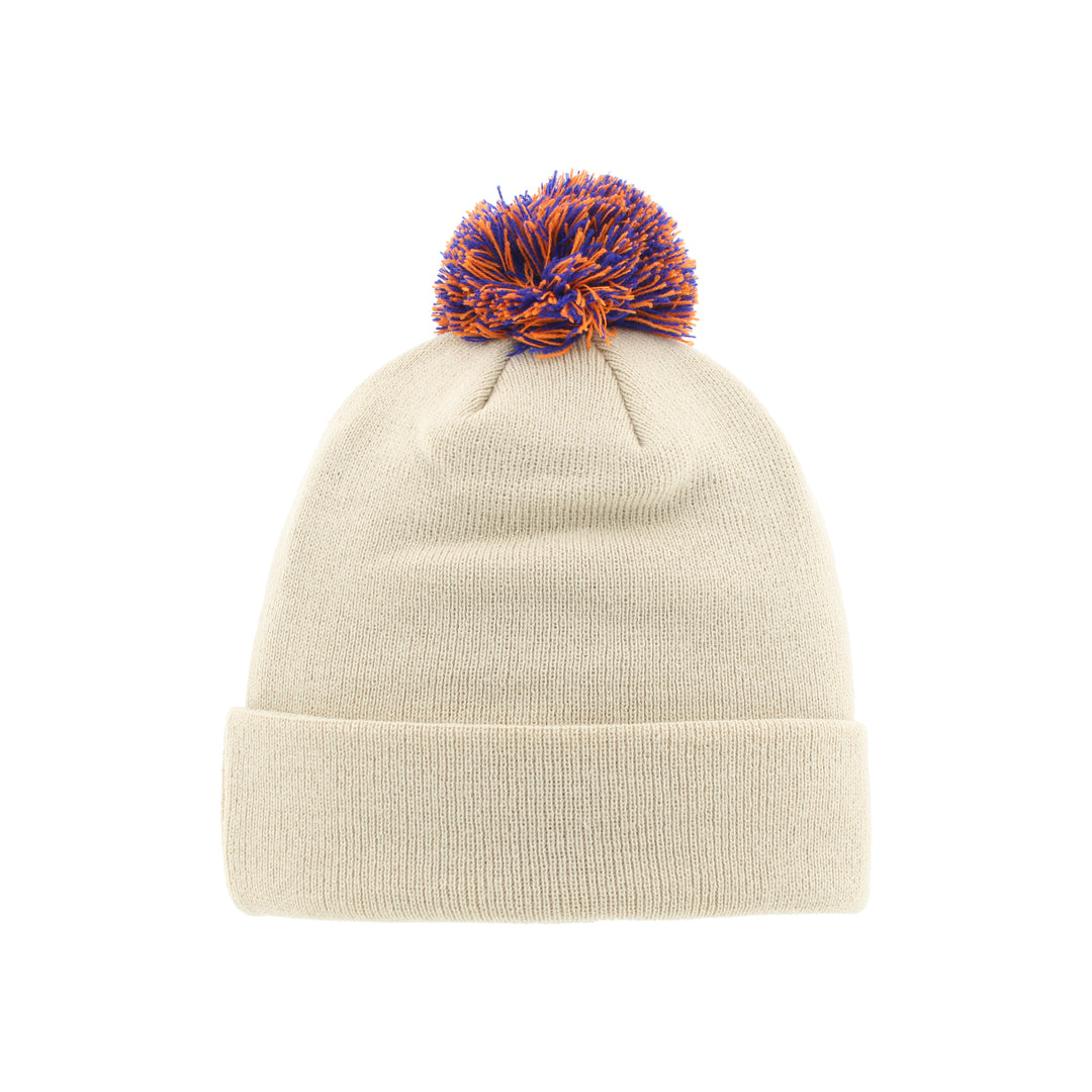 Zephyr Men's NHL Oil Drop Pom Knit Toque stone cream white