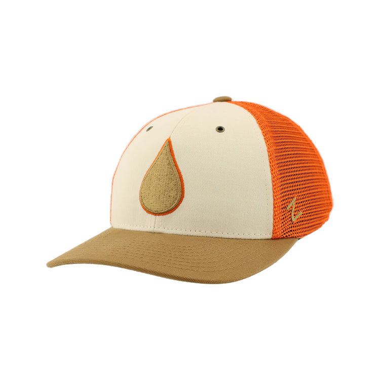 Zephyr Men's NHL Oil Drop Rabid Fan Adapt Hat Ivory/Copper/Orange tan brown