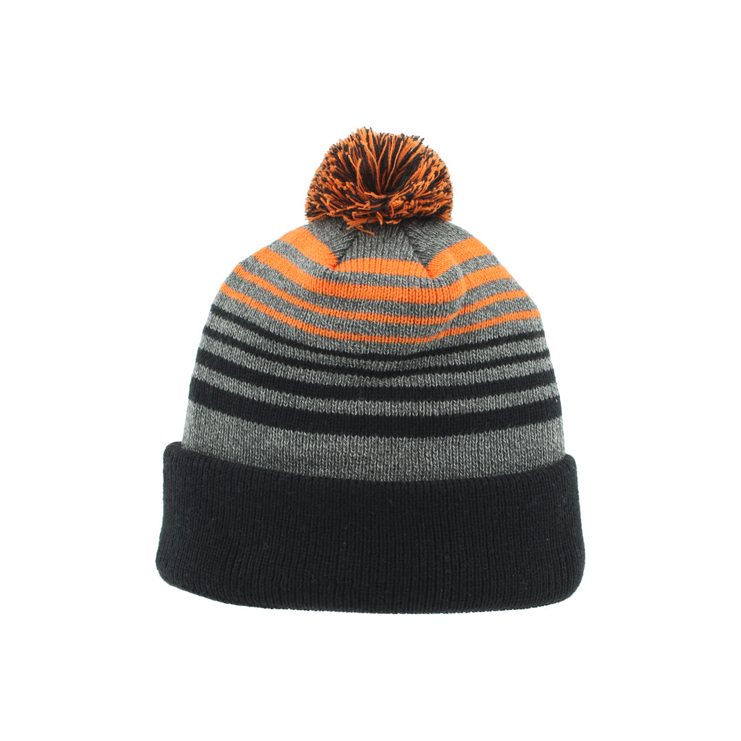 Zephyr Men's NHL Oil Drop Response Cuffed Pom Knit Toque Grey/Black