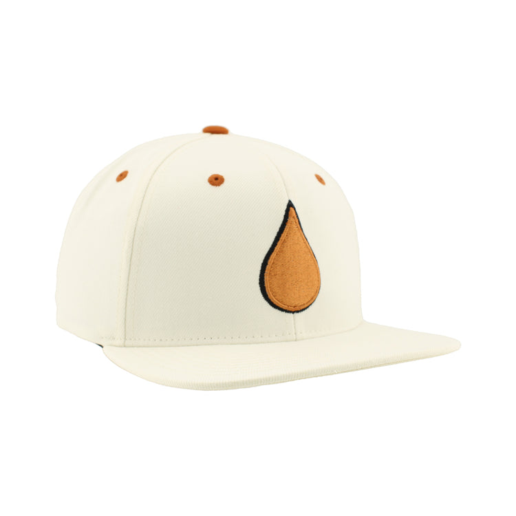Zephyr Men's NHL Oil Drop Z11 Flat Brim Snapback Hat ivory cream white burnt orange