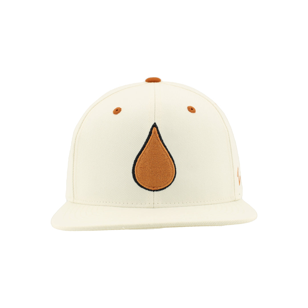 Zephyr Men's NHL Oil Drop Z11 Flat Brim Snapback Hat ivory cream white burnt orange