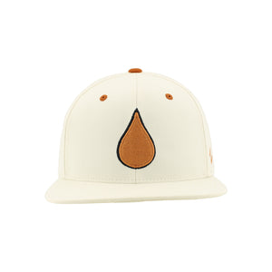 Zephyr Men's NHL Oil Drop Z11 Flat Brim Snapback Hat ivory cream white burnt orange