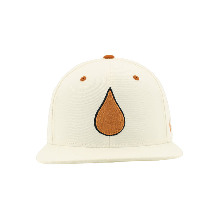 Zephyr Men's NHL Oil Drop Z11 Flat Brim Snapback Hat ivory cream white burnt orange