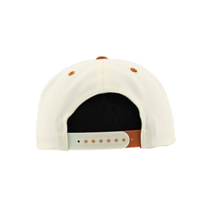 Zephyr Men's NHL Oil Drop Z11 Flat Brim Snapback Hat ivory cream white burnt orange