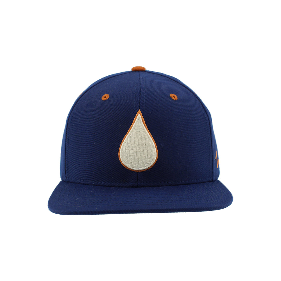 Zephyr Men's NHL Oil Drop Z11 Flat Brim Snapback Hat navy blue