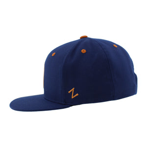 Zephyr Men's NHL Oil Drop Z11 Flat Brim Snapback Hat navy blue