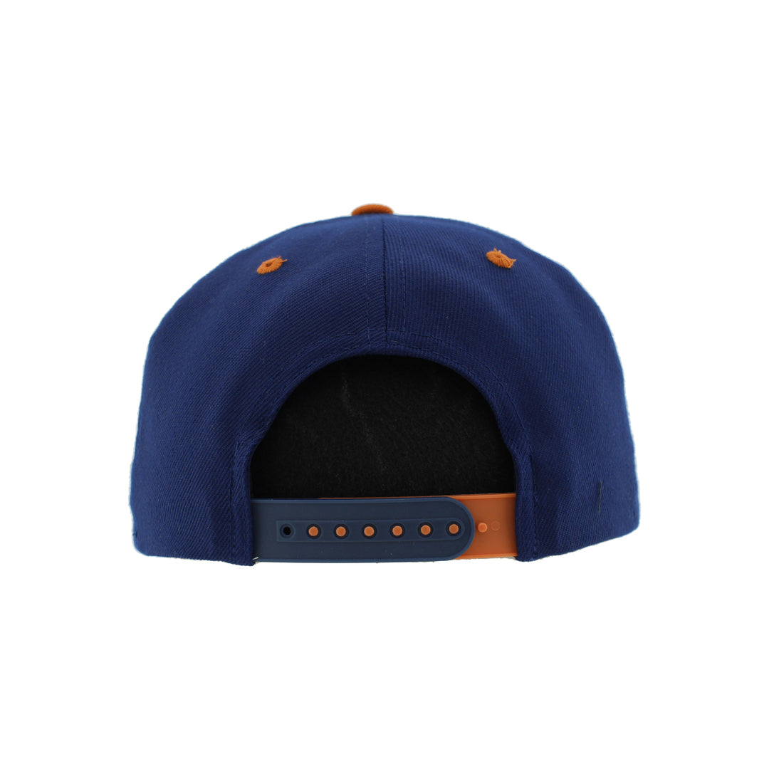 Zephyr Men's NHL Oil Drop Z11 Flat Brim Snapback Hat navy blue