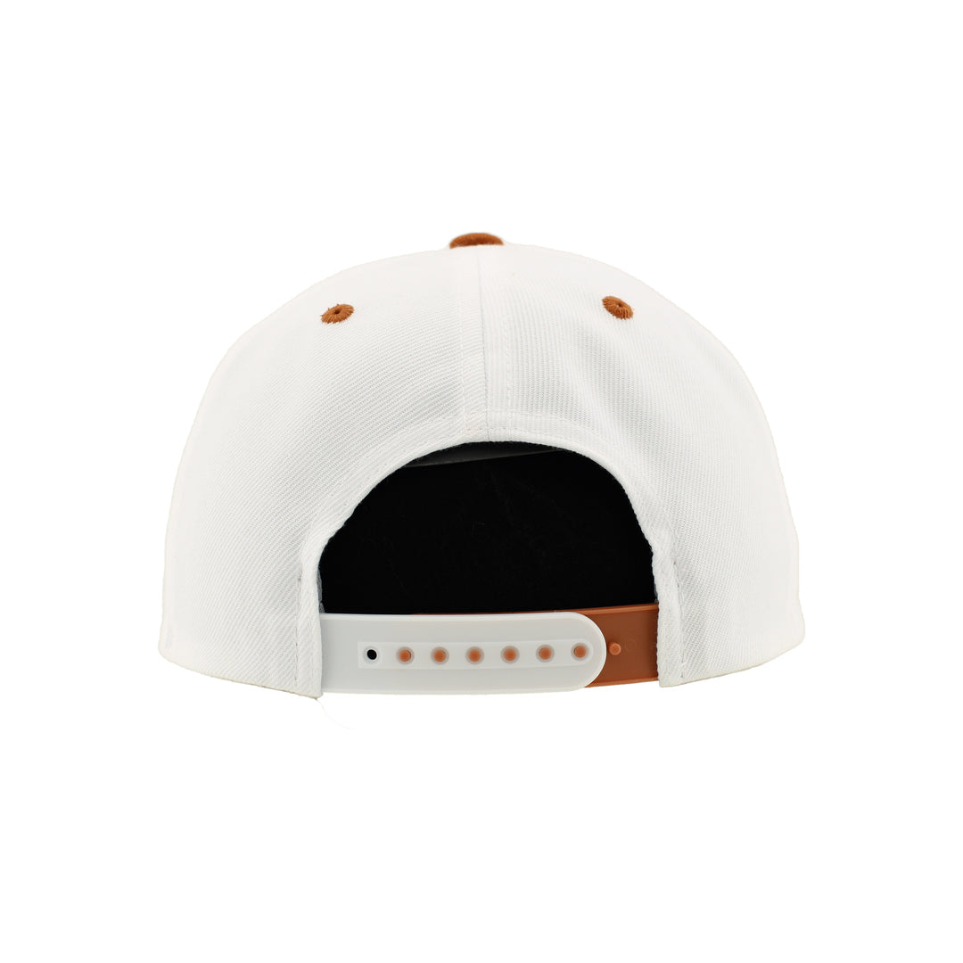 Zephyr Men's NHL Oil Drop Z11 Flat Brim Snapback Hat white burnt orange