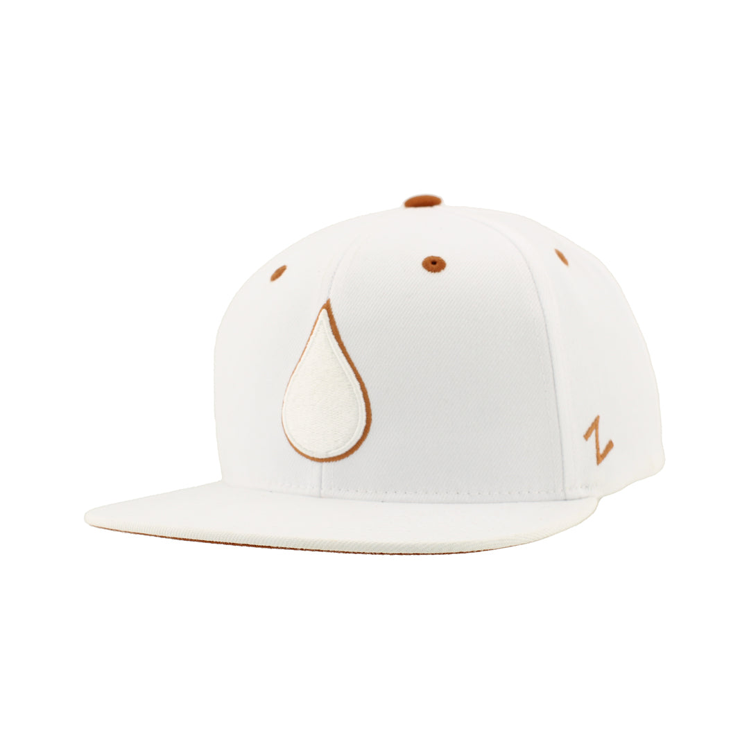 Zephyr Men's NHL Oil Drop Z11 Flat Brim Snapback Hat white burnt orange