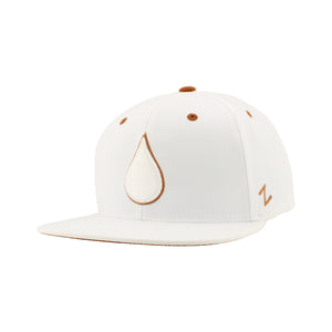 Zephyr Men's NHL Oil Drop Z11 Flat Brim Snapback Hat white burnt orange