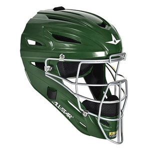 All Star Junior Pro System 7 Catcher's Helmet Green