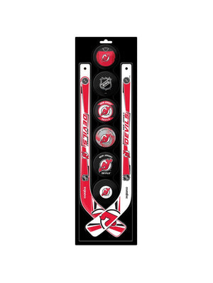 Inglasco NHL New Jersey Devils 8-Pack Mini Stick & Foam Puck Set