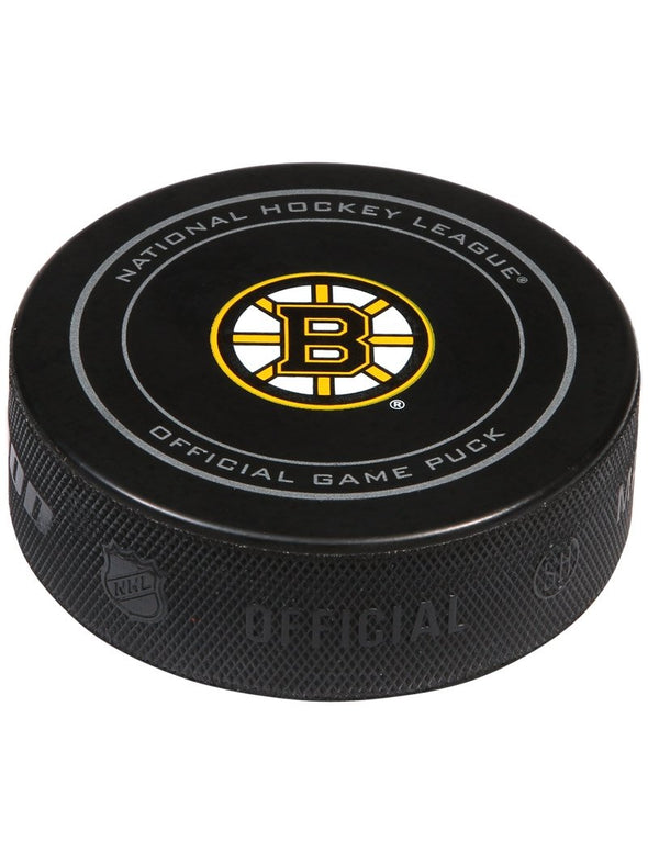 Shop NHL Boston Bruins Official Game Puck Edmonton Canada
