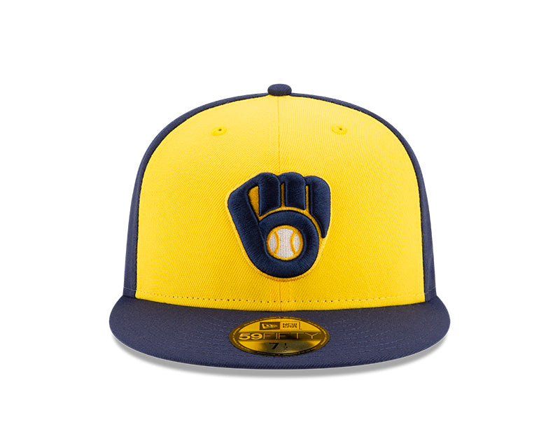 New Era Men's MLB AC 59FIFTY Milwaukee Brewers Alternate Fitted Cap