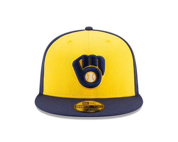 shop New Era Men's MLB AC 59FIFTY Milwaukee Brewers Alternate Fitted Cap Hat edmonton canada