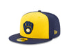 shop New Era Men's MLB AC 59FIFTY Milwaukee Brewers Alternate Fitted Cap Hat edmonton canada