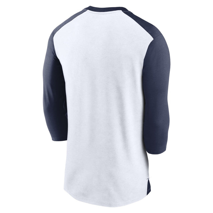 Shop Nike Men's MLB Boston Red Sox Rewind 3/4 Triblend T-Shirt White/Navy Edmonton Canada Store