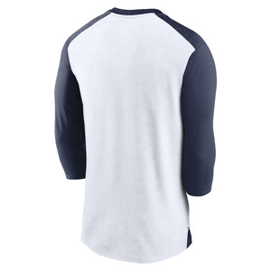 Shop Nike Men's MLB San Diego Padres Rewind 3/4 Triblend T-Shirt White/Blue Edmonton Canada Store
