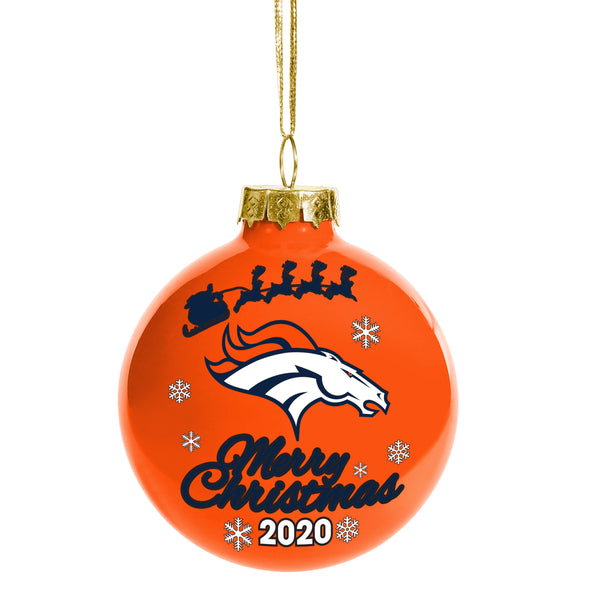 Ornament Glass Ball NFL Denver Broncos, Edmonton Store