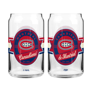 Shop 2 Pack Glass Set 16oz NHL Montreal Canadiens Edmonton Canada Store