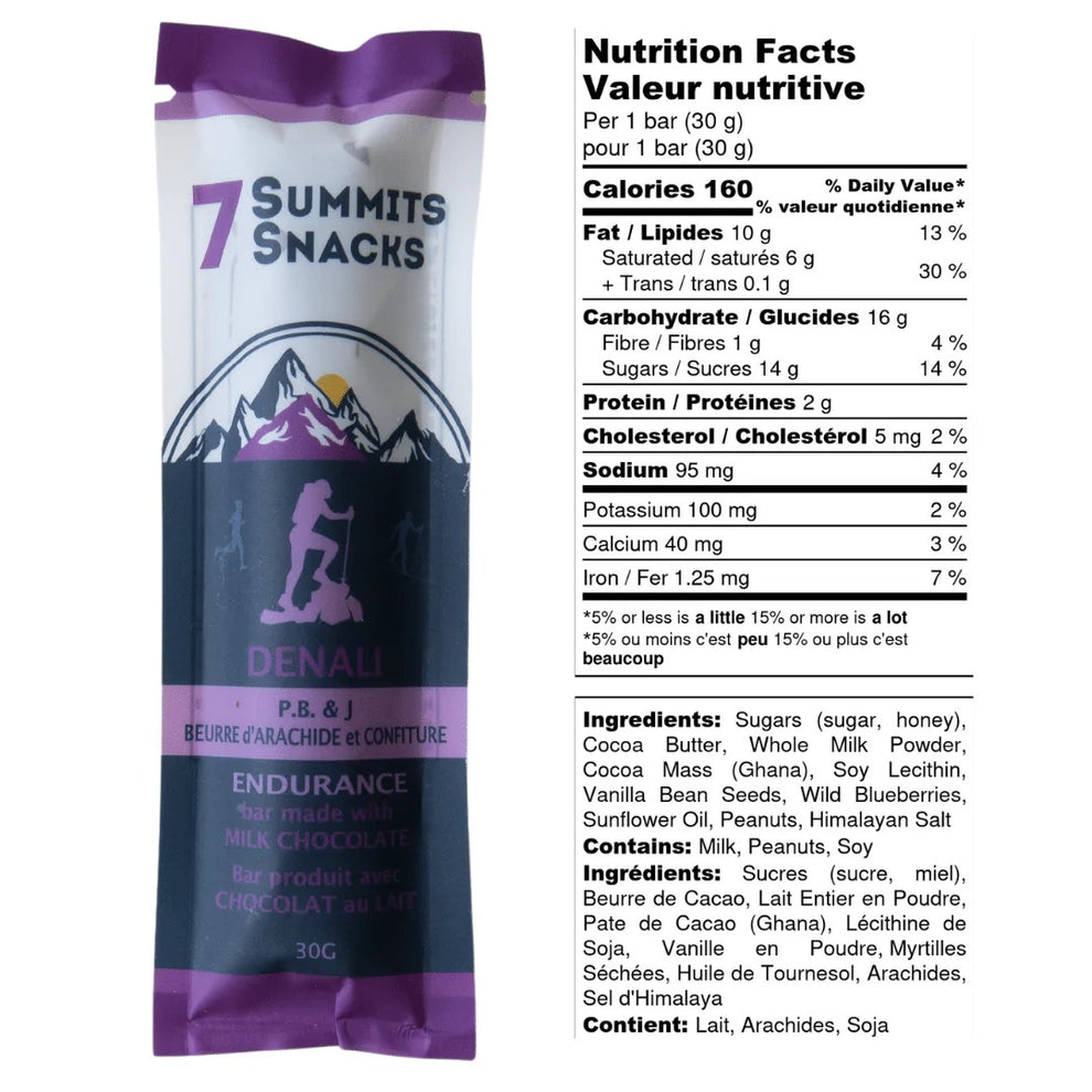Shop 7 Summits Snacks Denali Endurance Bar 30g Edmonton Canada Store