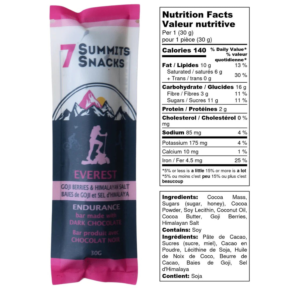 Shop 7 Summits Snacks Everest Endurance Bar 30g Edmonton Canada Store