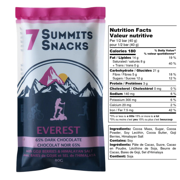 Shop 7 Summits Snacks Everest Superfood Bars 80g Edmonton Canada Store