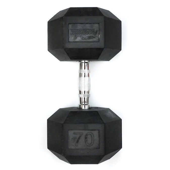 Shop 70 lb Rubber Hex Dumbbell Edmonton Canada Store