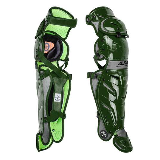 Shop Allstar Junior 13" Pro System 7 LG912S7X Catcher's Leg Guards Green Edmonton Canada Store