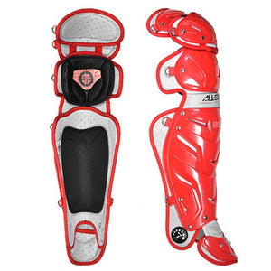 Shop Allstar Senior 15.5" Pro System 7 LG30SPRO Catcher's Leg Guards Red/Silver Edmonton Canada Store