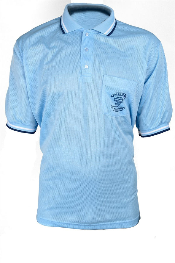 Shop Baseball Alberta Umpire Shirt Light Blue/White/Navy Edmonton Canada Store
