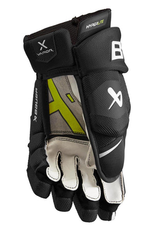 ShopBauer Intermediate Vapor HYPERLITE Hockey Player Gloves Black/White Edmonton Canada Store