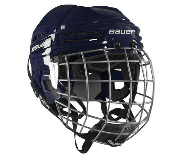 Shop Bauer Senior IMS 5.0 Hockey Player Helmet Combo Navy Edmonton Canada Store