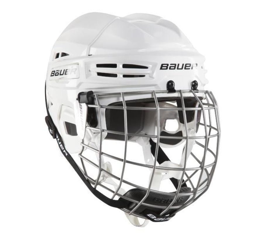 Shop Bauer Senior IMS 5.0 Hockey Player Helmet Combo White Edmonton Canada Store