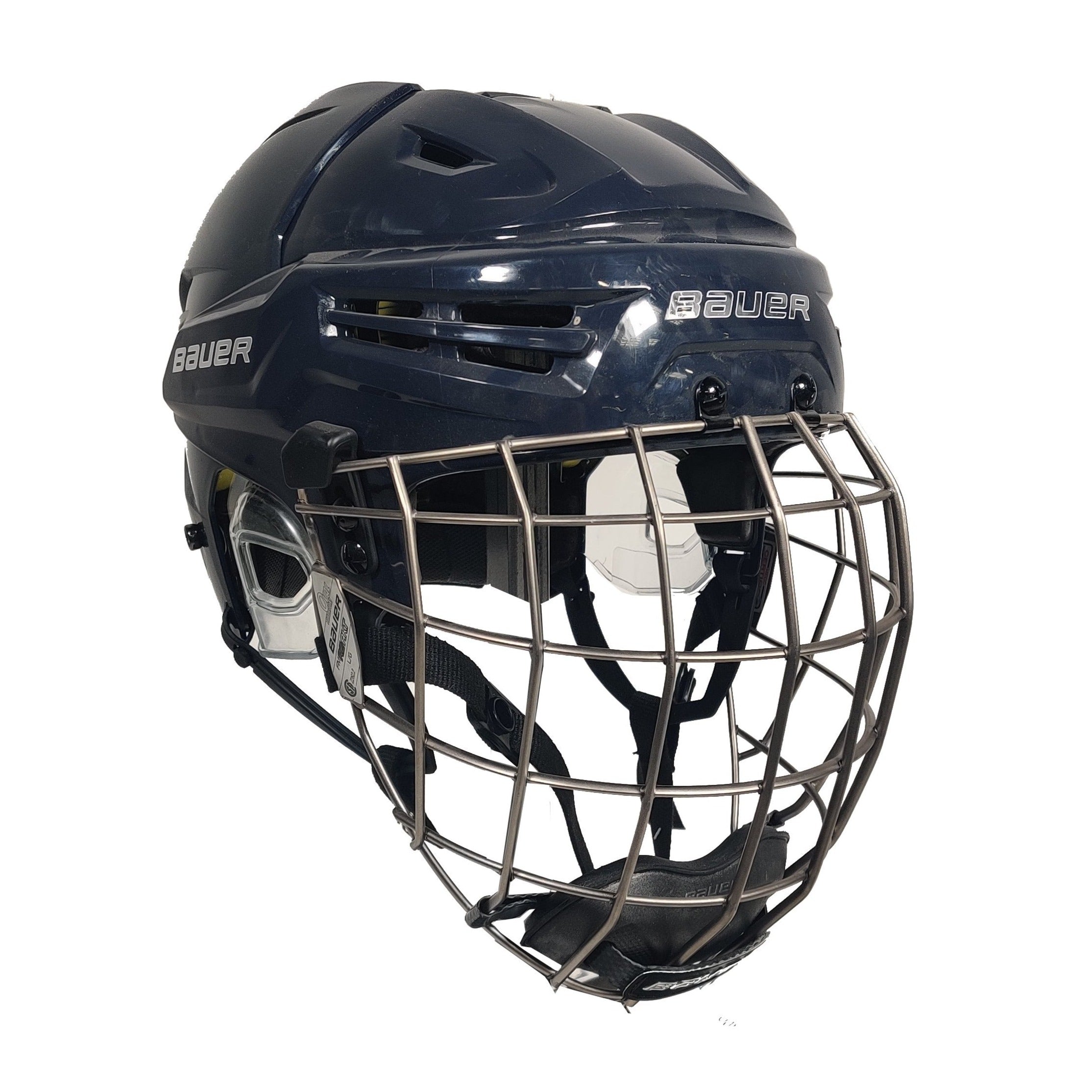 Shop Bauer Senior RE-AKT Hockey Player Helmet Combo Navy Edmonton Canada Store