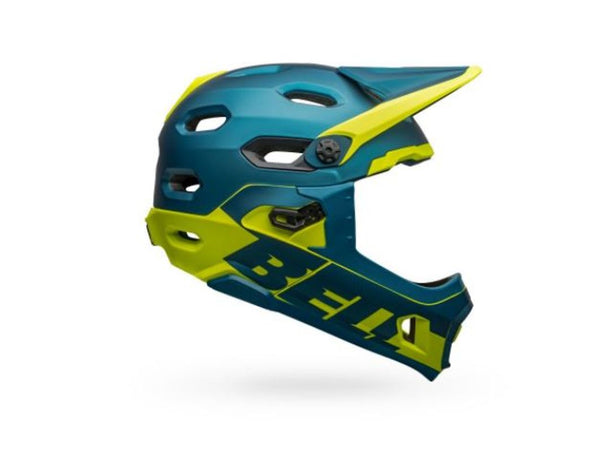 Shop Bell Adult Super DH MIPS Full Face Bike Helmet Blue/Hi-Viz Edmonton Canada Store