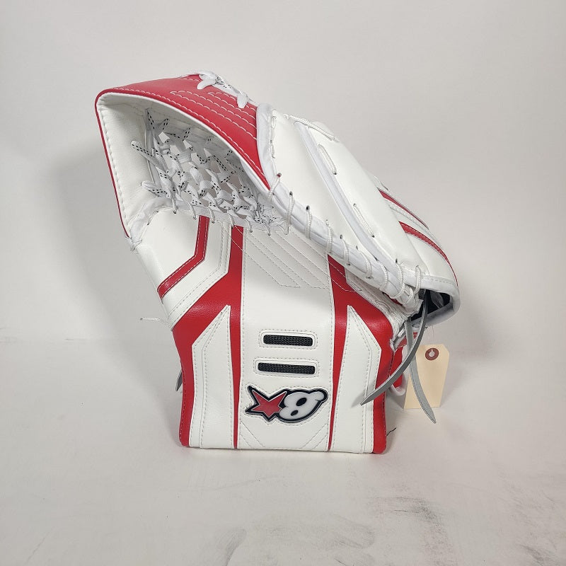 Shop Brian's Senior Pro OPTIK 3 Hockey Goalie Trapper White/Red Edmonton Canada Store