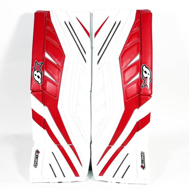 Shop Brian's Senior Pro GNETIK V Hockey Goalie Pad White/Red Edmonton Canada Store