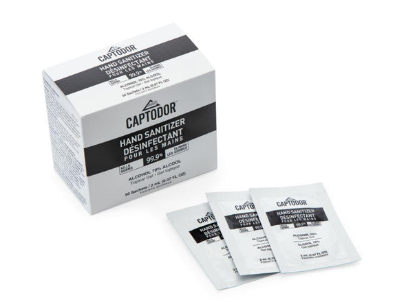 Shop CAPTODOR Individual Hand Sanitizer Wipes - 2ml (50 Pack Edmonton Canada Store